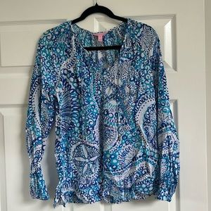 Lilly Pulitzer Blouse Size Medium Willa top
